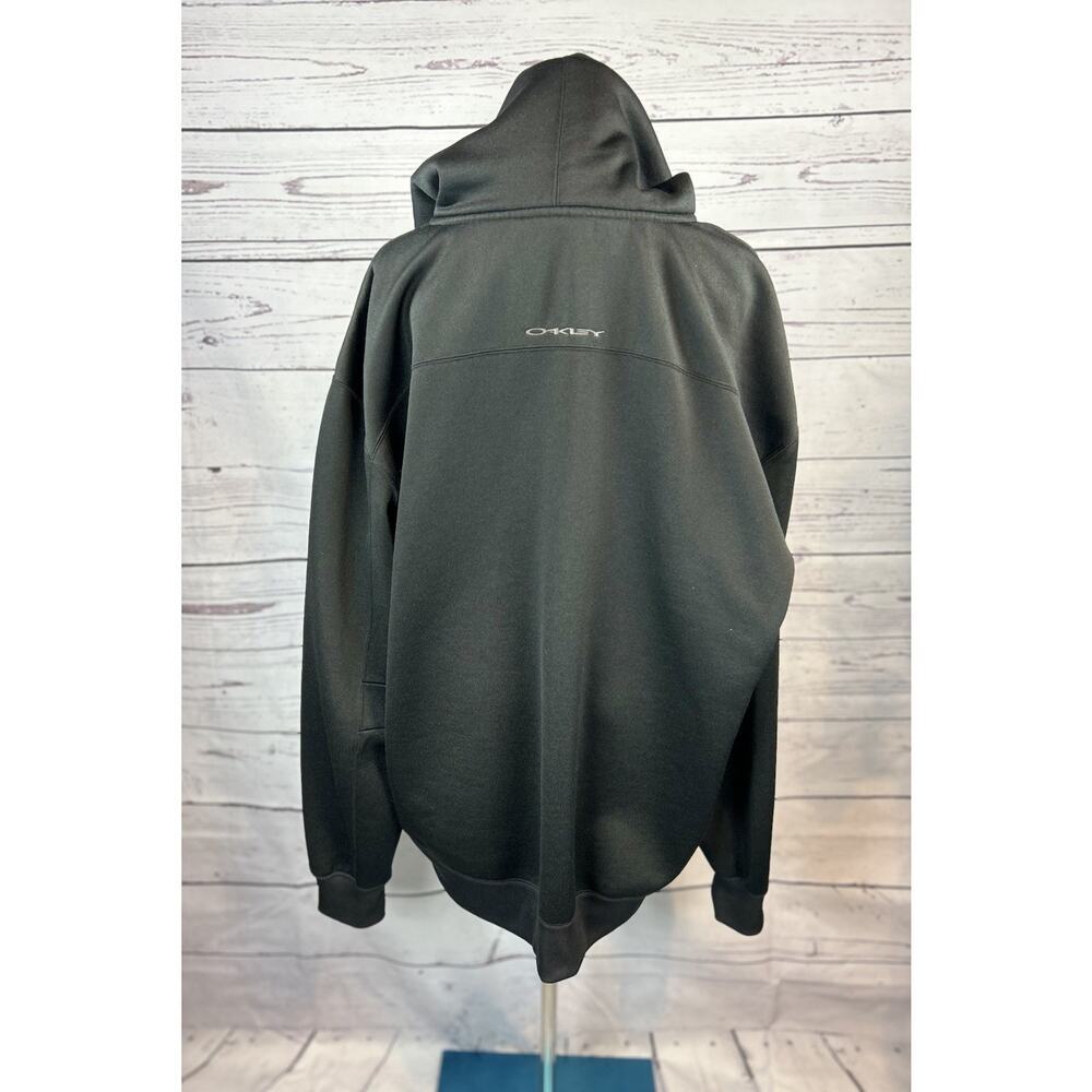Oakley Tech Performance Full Zip Hoodie Sweatshirt Jacket Mens XXL Black - Picture 3 of 8